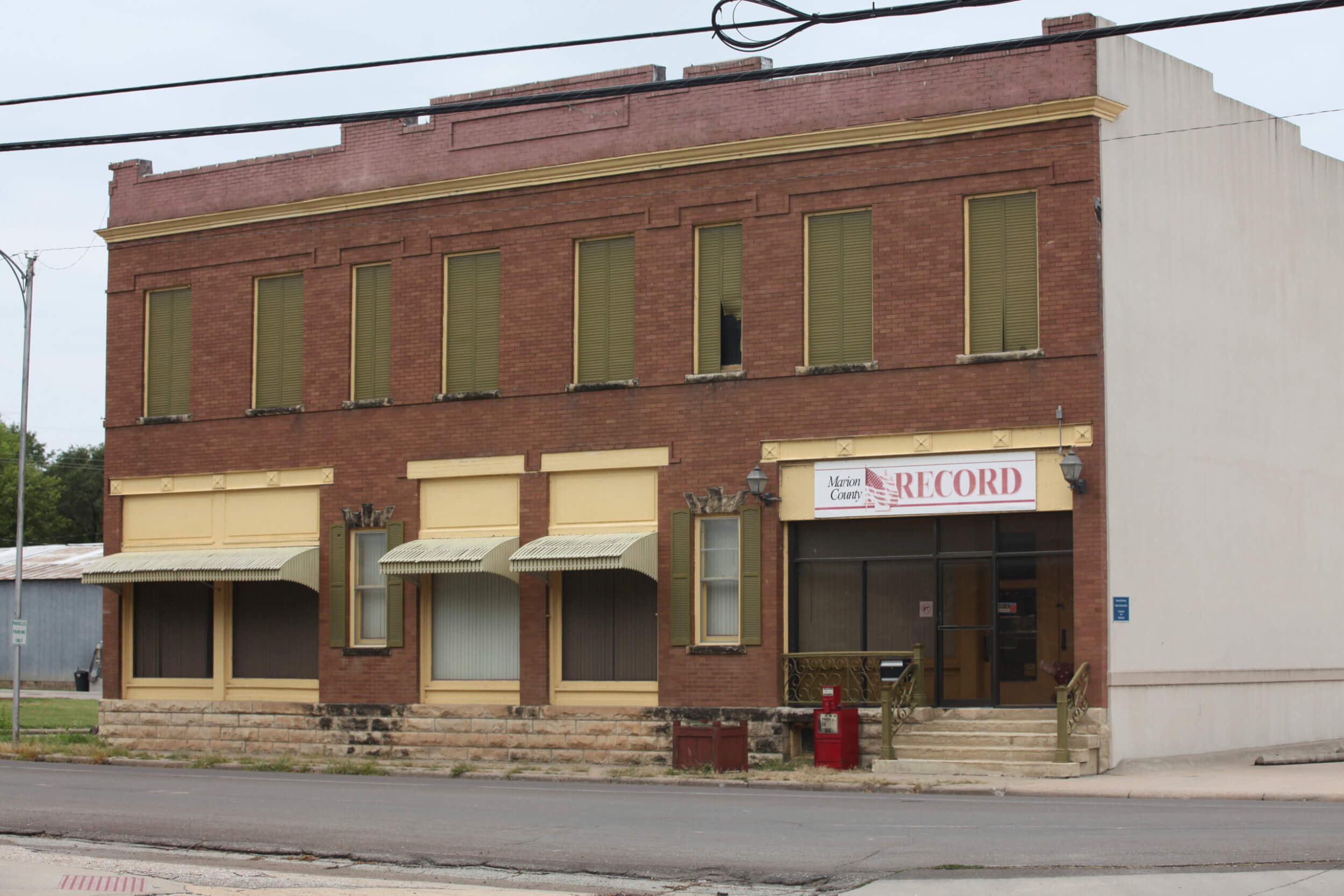 Small town newspaper building